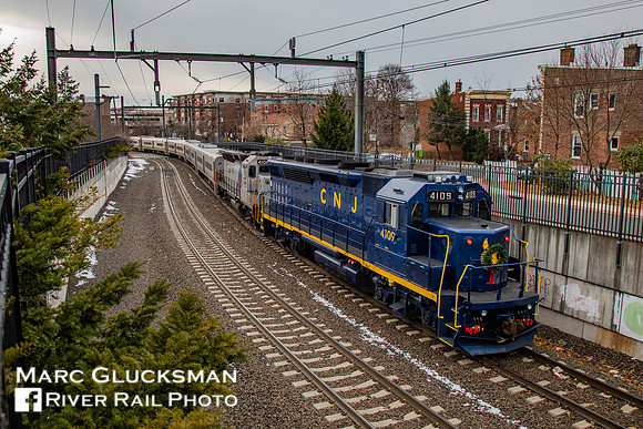 NJ Transit CNJ Railroad 4109 Heritage Engine, Montclair, New Jersey