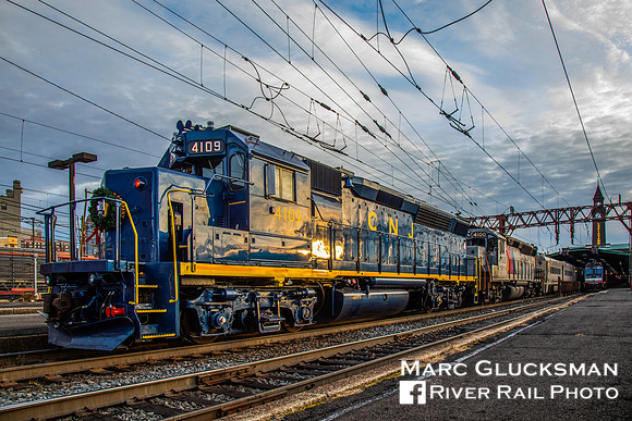 NJ Transit CNJ Railroad 4109 Heritage Engine, Hoboken, New Jersey