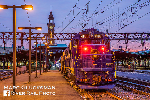 NJ Transit CNJ Railroad 4109 Heritage Engine, Hoboken, New Jersey