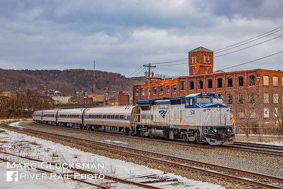 Amtrak Empire Service, AMTK 514, Little Falls, New York