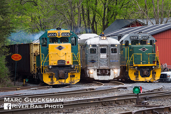Reading & Northern Railroad RDCs, Port Clinton, Pennsylvania