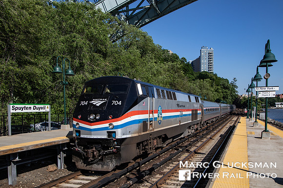Amtrak Empire Service to Grand Central Terminal, Spuyten Duyvil, New York, New York