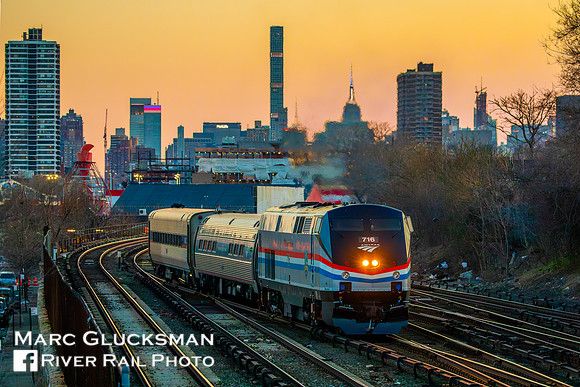 Amtrak Empire Service to Grand Central Terminal, Mott Haven, Bronx, New York