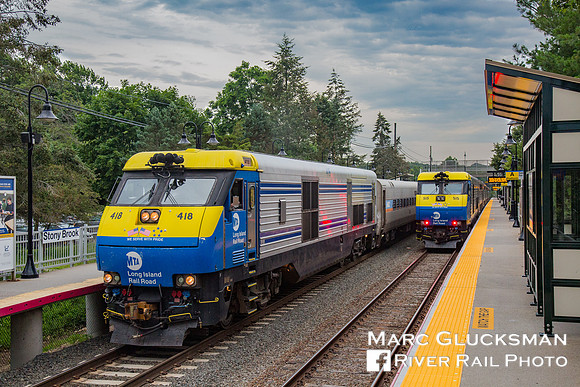 MTA LIRR with MARC Cars, Stony Brook, New York