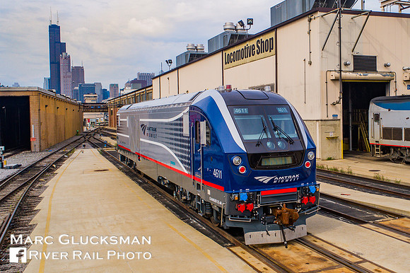 Amtrak Midwest Siemens SC-44 Charger IDTX 4611, Chicago, Illinois