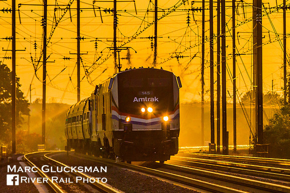 Amtrak Autumn Express 2016, AMTK 145, Bristol, Pennsylvania