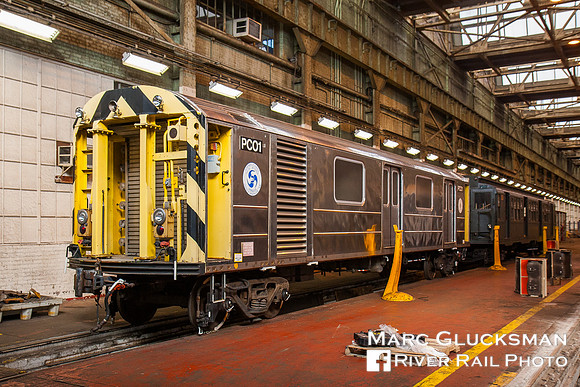 MTA NYCT Subway PC01 R-65 Pump Car, 207 Street Shops, New York, NY