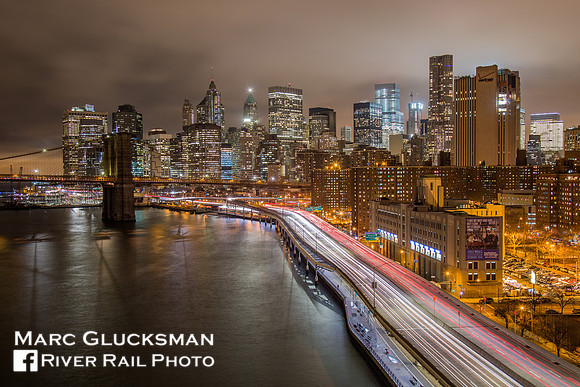 FDR Drive and Brooklyn Bridge, New York, New York