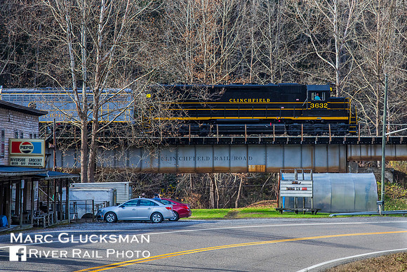 Clinchfield 3632, 2017 CSX Santa Train, Clinchco, Virginia