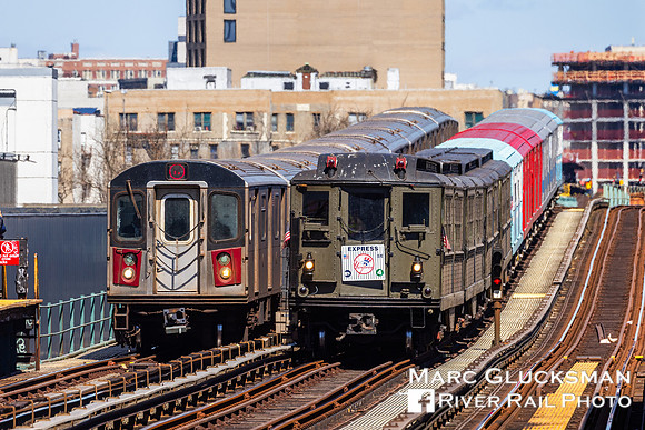 MTA NYCT Subway/NYTM, Baseball Nostalgia Special, NYCT 9307, Yankee Stadium, Bronx, New York