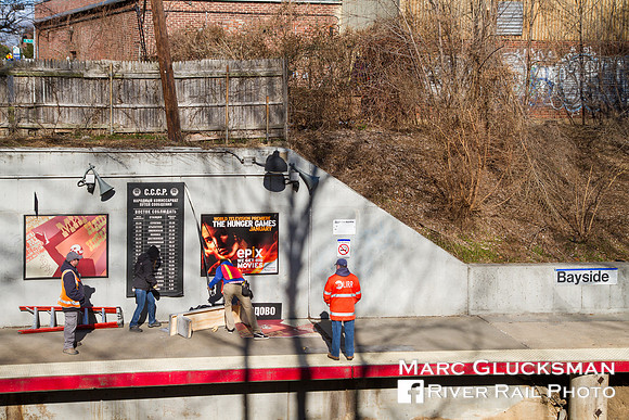 MTA LIRR Movie Shoot, Bayside Station, Queens, New York