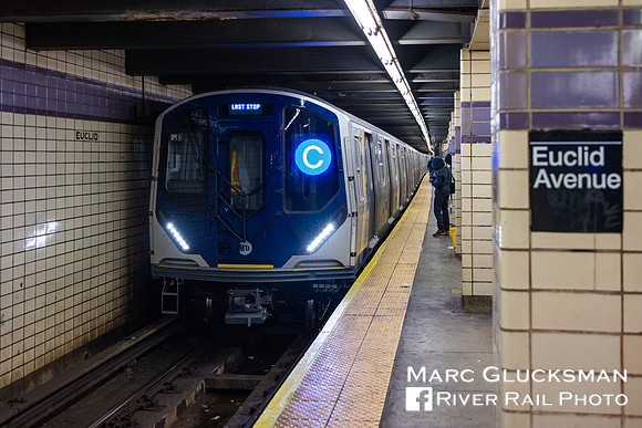 MTA NYCT Subway R211T 4045, Euclid Avenue, Brooklyn, New York