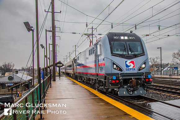 SEPTA SPAX 901, ACS-64 Test Train, Bristol, Pennsylvania