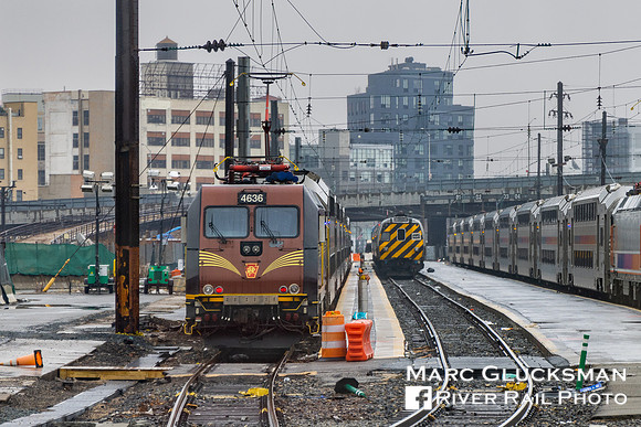 NJTR 4636 (Pennsylvania Heritage) and AMTK 9647, Sunnyside Yard, Queens, New York