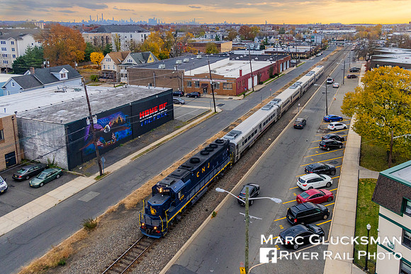 NJ Transit CNJ Railroad 4109 Heritage Engine, Hackensack, New Jersey