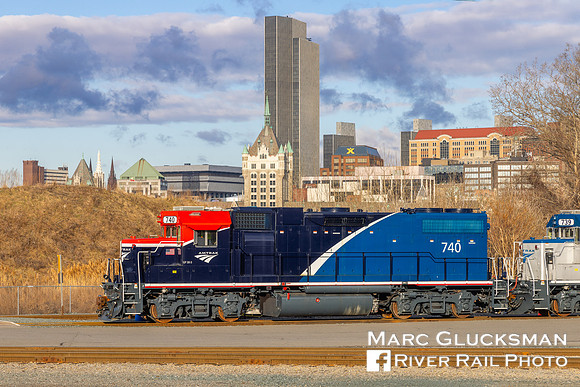 Amtrak Train 863, AMTK 740, Albany-Rensselaer, New York