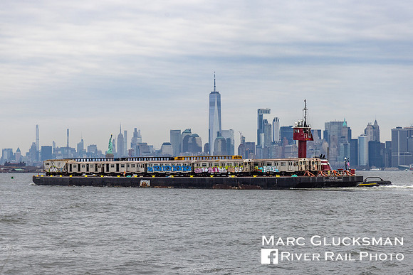 NYNJ Rail, McAllister Towing Bruce McAllister, MTA NYCT Subway R32, New York Harbor