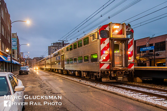 METRA Train 329, METX 1375, South Shore, Chicago, Illinois