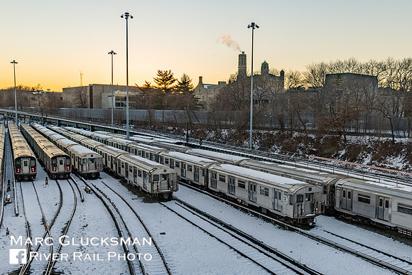 MTA NYC Subway/Transit R-32s, Concourse Yard, Bronx, New York