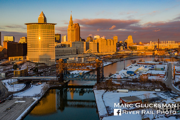 Cleveland, Ohio at Sunset