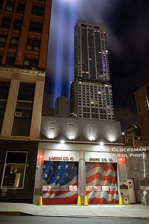 911 Tribute In Light, FDNY E10 L10, New York, New York