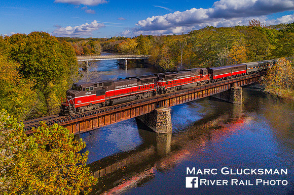 Mass Bay RR Enthusiasts "Two Rivers Steam Special 2017", Shetucket River in Norwich, Connecticut