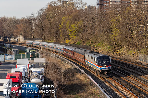 Amtrak 290, AMTK 702, Ludlow, Yonkers, New York