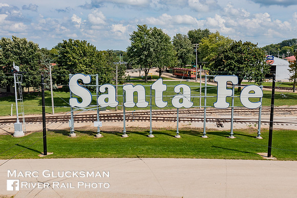 Santa Fe Sign, Illinois Railway Museum, Union, Illinois