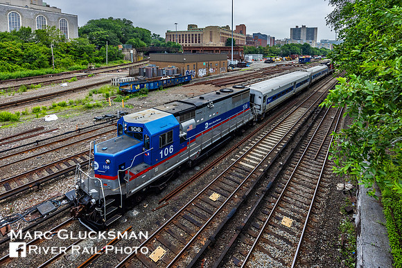 MTA Metro-North Railroad, Geometry Train, MNCW 106 125 DOTX 216, Mott Haven, Bronx, New York