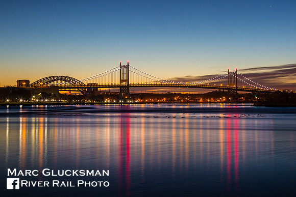 Sunrise On The East River, Hell Gate and Triboro Bridge, New York, New York