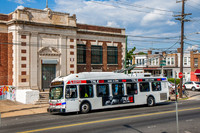 SEPTA 805, Trackless Trolley, Wyoming Branch - Philadelphia Library, Wyoming-B Street Philadelphia, Pennsylvania