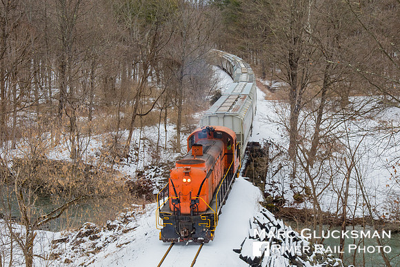 Batten Kill Railroad 4116 crossing Owl Kill, Eagle Bridge, New York