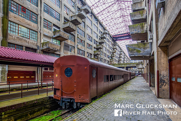 LIRR Cars on the NYNJ, Brooklyn Army Terminal, Brooklyn, New York