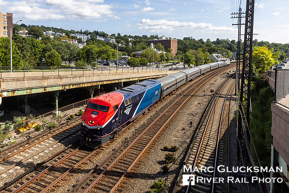 Amtrak Train 291 (Ethan Allen Express), AMTK 9701 (P42C/Phase VII), Tarrytown, New York