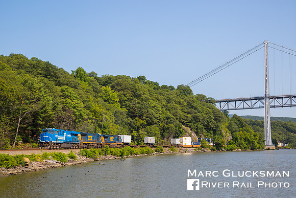 CSX Q008, NS 8098, Bear Mountain, New York