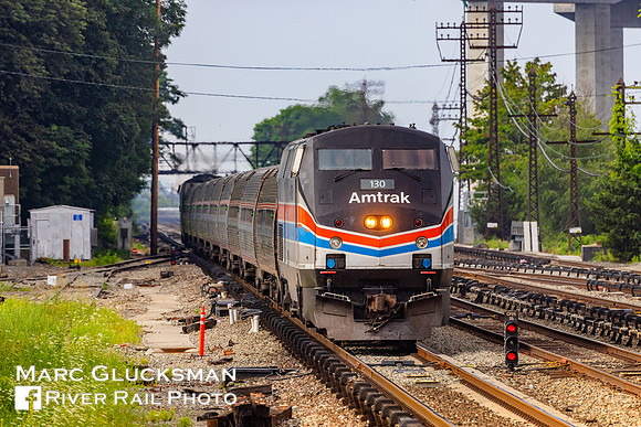 Amtrak Train 63-69, AMTK 130, Tarrytown, New York