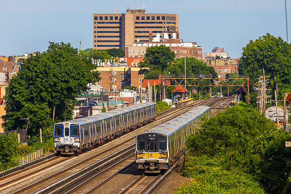 MTA LIRR Train 1963, LI 9091, Train 172, LI 7213, Forest Hills, Queens, New York