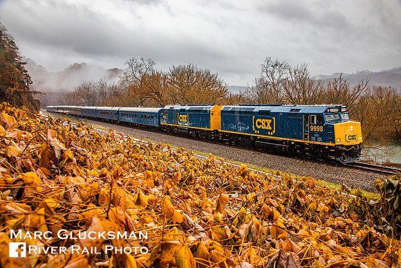CSTX 9998, 2019 CSX Santa Train,Moore Hollow near Fort Blackmore, VA
