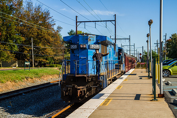 New Hope & Ivyland "Shoppers' Special", NHRR 8202, SEPTA Warminster, Warminster, Pennsylvania