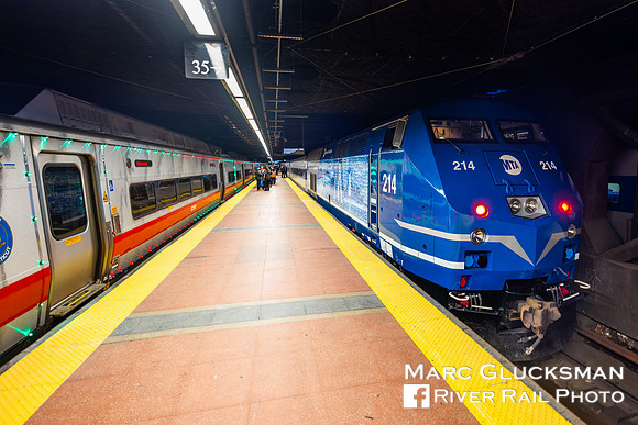 MNR Employee Holiday Train, MNCW 214, and Holiday Lights Train GCT