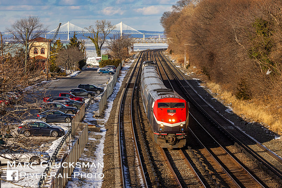 Amtrak 290 (Ethan Allen Express) AMTK 125, Hastings-On-Hudson, New York