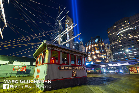 911 Tribute In Light, South Street Seaport, New York