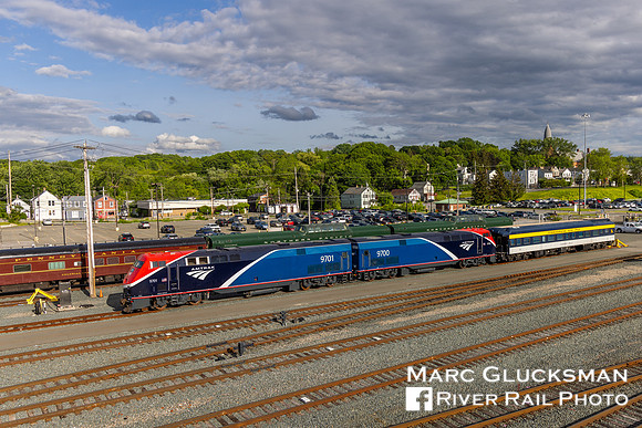 Amtrak P42C, AMTK 9700-9701, Albany-Rensselaer, NY