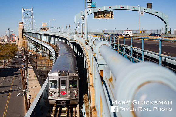 PATCO 1107, Ben Frankin Bridge, Camden, New Jersey