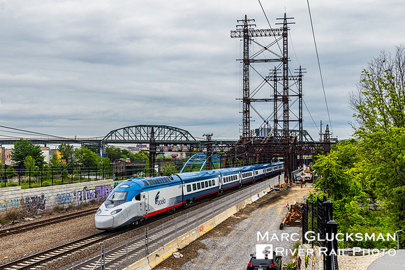 Amtrak 888 AMTK 2124, Alstom Acela2 TS12, Bronx River Bascules, Bronx, New York