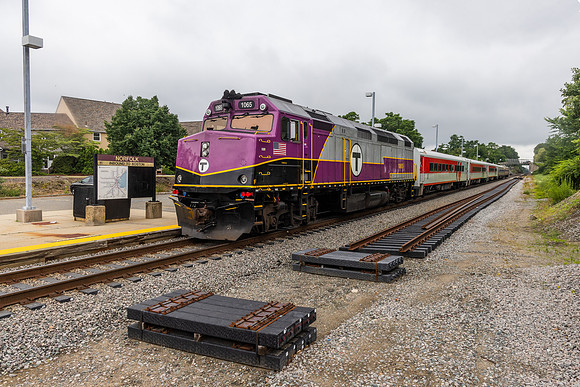 MBTX 1065, Keolis Geometry Train, Norfolk, Massachusetts