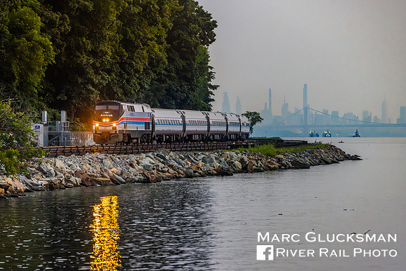Amtrak 241 AMTK 130 (Phase II/40th Ann), Dobbs Ferry, New York