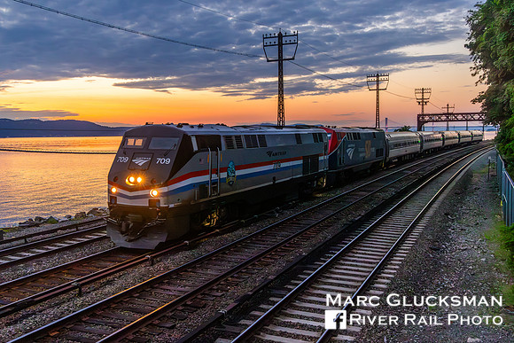 Amtrak 64, AMTK 709 108, Ardsely-On-Hudson, New York