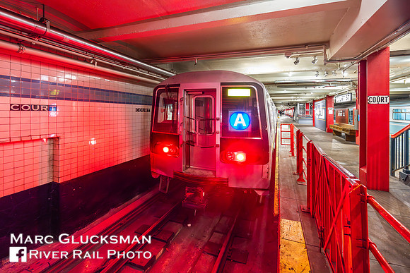 Bombardier R110B in the NYTM, Court Street Station, Brooklyn, New York