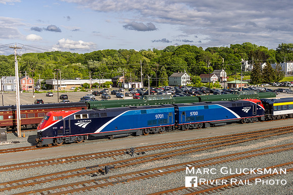Amtrak P42C, AMTK 9700-9701, Albany-Rensselaer, NY